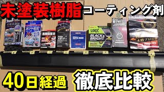 【検証】40日後、未塗装樹脂コーティング剤の色・艶を比較し直すと…驚きの変化！