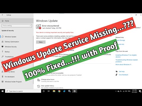 How to Fix “Windows Update Service is Missing from Services?” Error #0x80070424 COMPUTER MASTER
