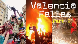 【Vlog】🇪🇸バレンシア火祭りFallasで爆竹、炎の行進、人形焼きinスペイン【Part2】＃スペイン＃バレンシア＃火祭り＃Fallas