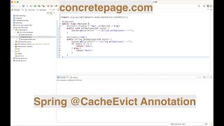Spring @CacheEvict Annotation