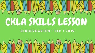 Kindergarten Amplify/CKLA Skills Lesson TAP