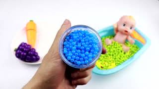 Satisfying Asmr l How To Make Colorful Beads with Fruits Bathtub ASMR Rainbow colors