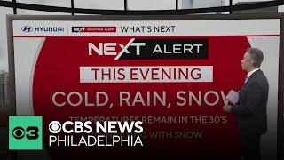Temps in 30s Thursday night in Philadelphia region, tracking the potential more severe weather