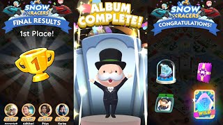 Monopoly Go | ALBUM COMPLETE! | SNOW RACERS | 1ST PLACE | #goldenblitz @monopolygo #monopolygo