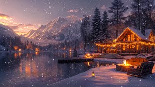 Winter Vibes with Exquisite jazz Music - Lakeside Camping Ambience and Smooth Jazz Music