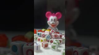 Mickey mouse letter and character beads (reverse video) #beads #asmr