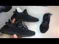 adidas yeezy 350 boost v2 black static comparison real vs fake