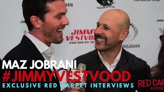 Maz Jobrani interviewed at the Premiere of Jimmy Vestvood: Amerikan Hero #JimmyVestvood