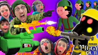 ROBLOX PIGGY ARMY vs FGTeeV Family!  CHAPTER 11 Outpost Escape  (6 Player Madness)