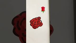 How to draw a rose 🌹 | Easy rose Drawing | Drawing hacks | Drawing tutorial | Drawing lessons #art