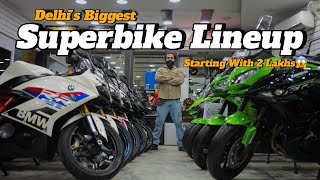 Best Preowned Superbikes Showroom In Delhi | All About Bikes #superbiksuperbikes #delhibikemarket