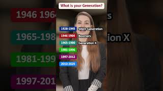 What is Your Generation? | Discover the Difference Between Generations #shorts  #english