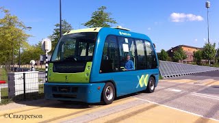 Connexxion ParkShuttle bus 2x over Fascinatio Boulevard in Rotterdam (People Mover) #ParkShuttle