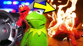 Kermit The Frog and Elmo STEAL a Cadillac Escalade! (GONE WRONG)