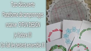 Plateforme de tamponnages rotative CYFUN DESIGN avec test tuto carterie scrap diy makingcard #temu