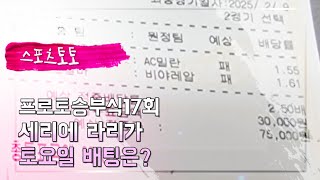 스포츠토토. 프로토승부식17회. 세리에. 프리메라리가 분석. 토요일 배팅은?