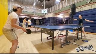 紐約體育館 大小帥哥和大小美女齊齊打乒乓球pingpong ball 和 匹克球 pickleball 黑哥視頻