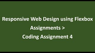 Coding Assignment 4 || Assignments || Responsive Web Design using Flexbox || NxtWave || CCBP