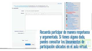 ¿Cómo participar en foro?