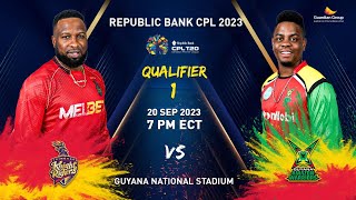 LIVE | Qualifier 1 | Guyana Amazon Warriors vs Trinbago Knight Riders | CPL 2023