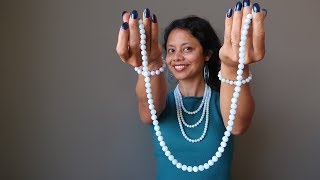 How to Wear Icy Aquamarine Necklace - Satin Crystals