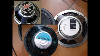 CELESTION G10-E VS JENSEN PULGADAS COMPARATIVA 3 ALTAVOCES AMPLIFICADOR DE GUITARRA MARSHALL JCM800