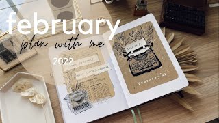 February 2022 Plan With Me: Vintage Aesthetic/Love Letter to Yourself Bullet Journal Set Up