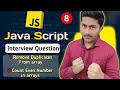 Remove Duplicates from Array | Count Even Numbers in Array | Javascript Interview Questions #8