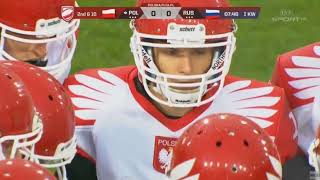 American football Poland vs Russia friendly game only first qtr