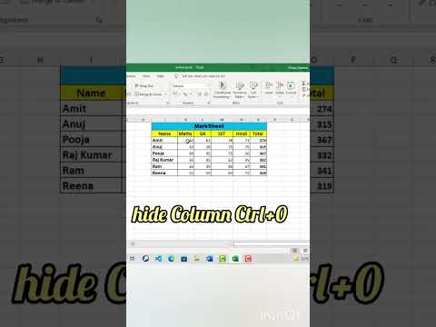 Hide & Unhide Row or Column in Excel | Excel Shortcut keys | Excel Tricks and tips | Microsoft excel