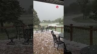 Huge hailstones batter Minnesota golf club #news #shorts