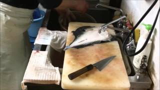 Fugu Fish is cleaned by licensed Japanese chef No  1