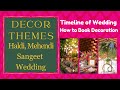 Wedding Timeline & Decoration, Mood Boards & Decoration Themes for Haldi, Mehendi, Sangeet & Wedding