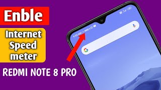 How To Enable Internet Speed Meter in Redmi Note 8/pro || 2020