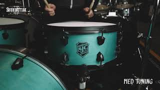 SJC Pathfinder 14x6.5'' Snare Drum - Miami Teal Satin Stain w/ Black Hw