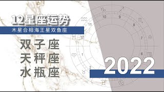 星座運勢【2022】：双子座+天秤座+水瓶座運勢解析 | 在2022年，谁有天使在身边默默守护 | 木星合相海王星双鱼座