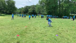 Cone tennis ball relay