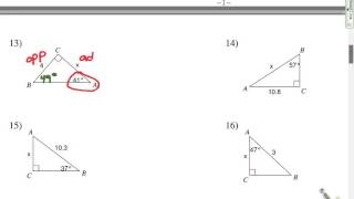 Common Core Math: Right Triangle Trigonometry - Finding Missing Sides