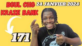 Boul cho kraze bank 24 janvier 2025 Bengo Kouri jwe yon loto3 chif Widson numéro tv biw