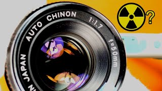 Testing lenses for Gamma radiation : Auto Chinon 50mm F1.7 lens.