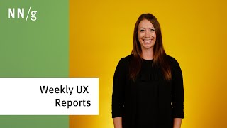 Weekly UX Progress Reports