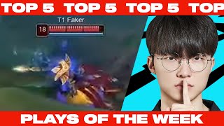FAKER WHAT WAS THAT?! | TOP 5 PLAYS