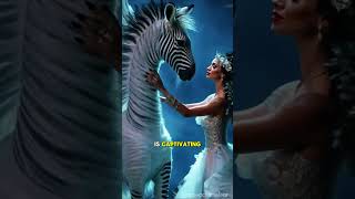 A woman transforms with a zebra in agt #americasgottalent #magic #shorts #ai