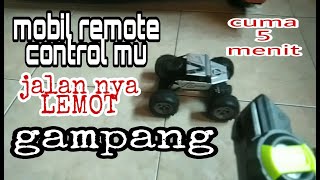 Memperbaiki mobil remot yang jalan nya lemot atau berat