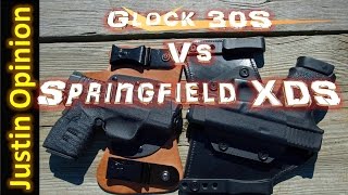 Glock 30S vs. Springfield XDs - Slug-fest!