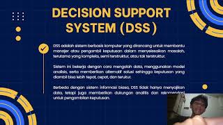 Management Support System (MSS) & Decision Support System (DSS)