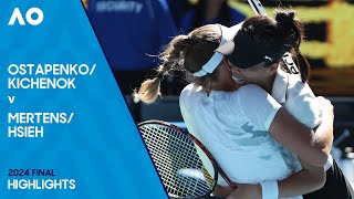 Kichenok/Ostapenko v Hsieh/Mertens Highlights | Australian Open 2024 Final