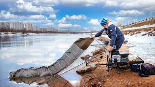 💥РЫБАЛКА 2021. Фидер ВЕСНОЙ на реке. ПОИСК ТОЧКИ ЛОВЛИ. Наловили за 2 часа. Feeder Fishing 4K  #63