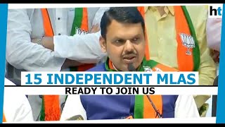 Maharashtra polls | '15 independent MLAs ready to join us': Devendra Fadnavis