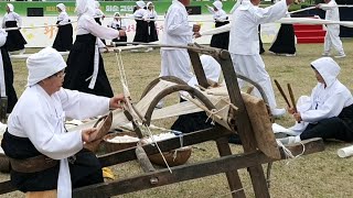 시간 여행 길쌈놀이, 고인돌 축제에서 재현